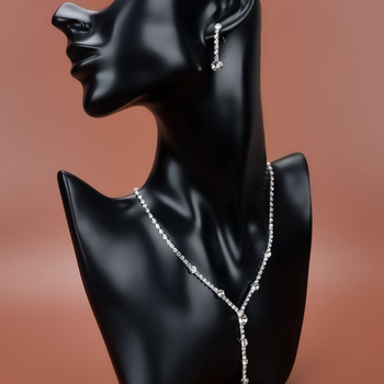 Set cercei și colier cu pandantiv din cristale, lanț răsucit, model zodiac, stil coreean