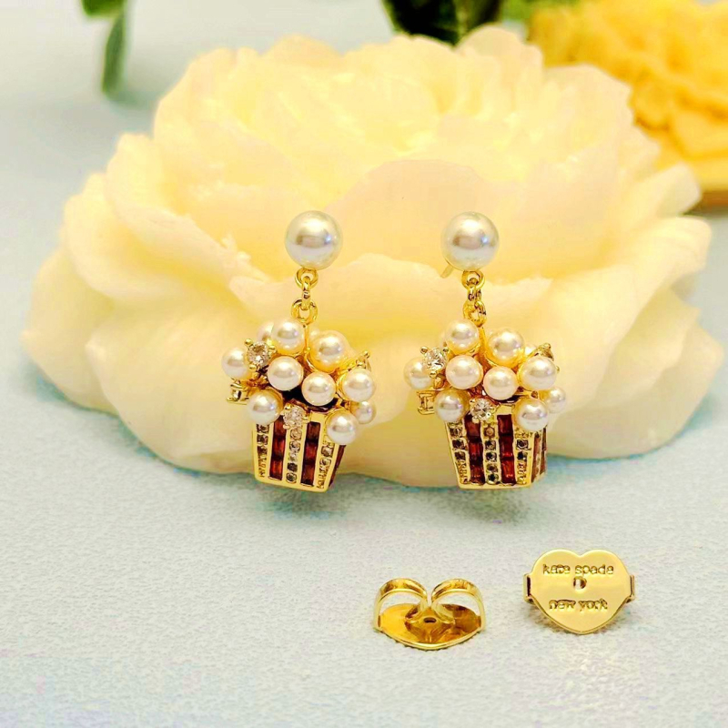 Naušnice - bakar, elektroplatiranje, sladak stil, za žene