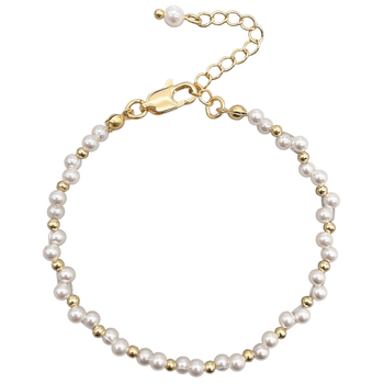 Ogrlica s umjetnim perlama, geometrijski privjesak od srebra 925, ručno izrađena