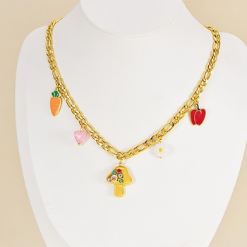 Ogrlica od nehrđajućeg čelika, elektroplating, privjesak od titan čelika, lanac klavikule, dizajn cvijeća i lišća