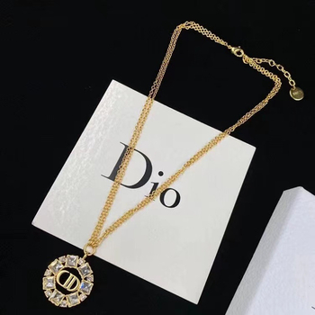 Месинг комплект бижута с диамантено покритие и O-образна верига — огърлица, гривна и обеци, кръгъл дизайн с буква CD и кристали, оригинален дизайн