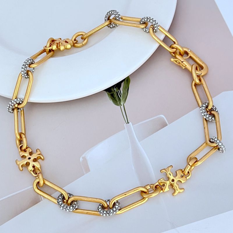 Ženski set nakita: metalni ogrlica i narukvica s geometrijskim zaobljenim 3D slovima, elektroplatirani završetak, uredski stil