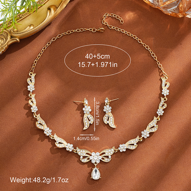 Twinkle set ogrlica i naušnice od Rhinestone, dijamantna obrada, lanac ključne kosti