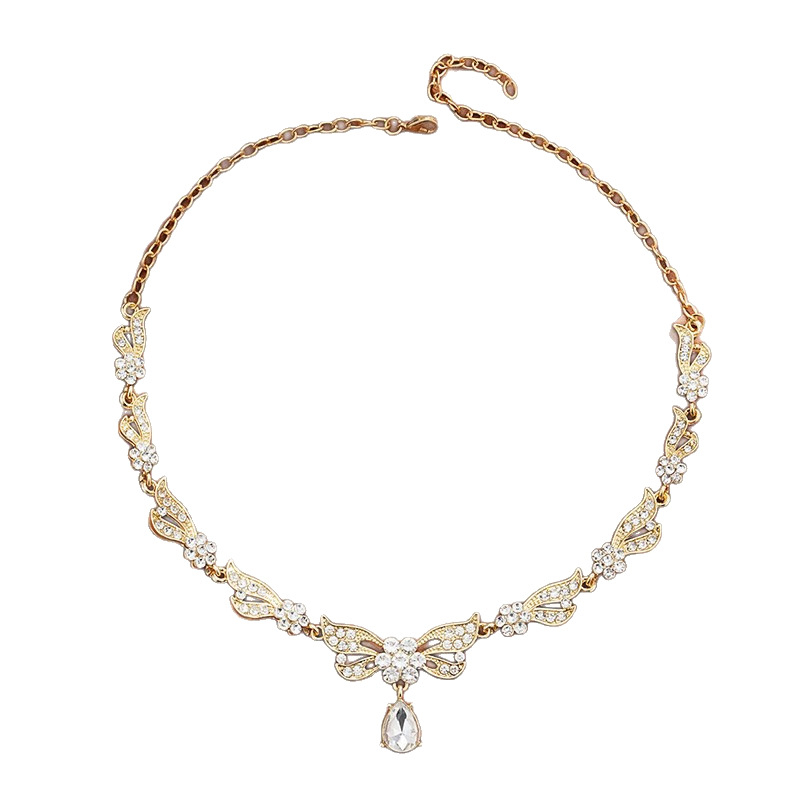 Twinkle set ogrlica i naušnice od Rhinestone, dijamantna obrada, lanac ključne kosti