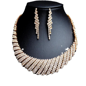 Set ogrlice i naušnica s rhinestones, claw chain lanac, elektroplatiranje, uzorak zvijezda/sunce i mjesec/kosmos, originalni dizajn, proljeće 2024, za žene
