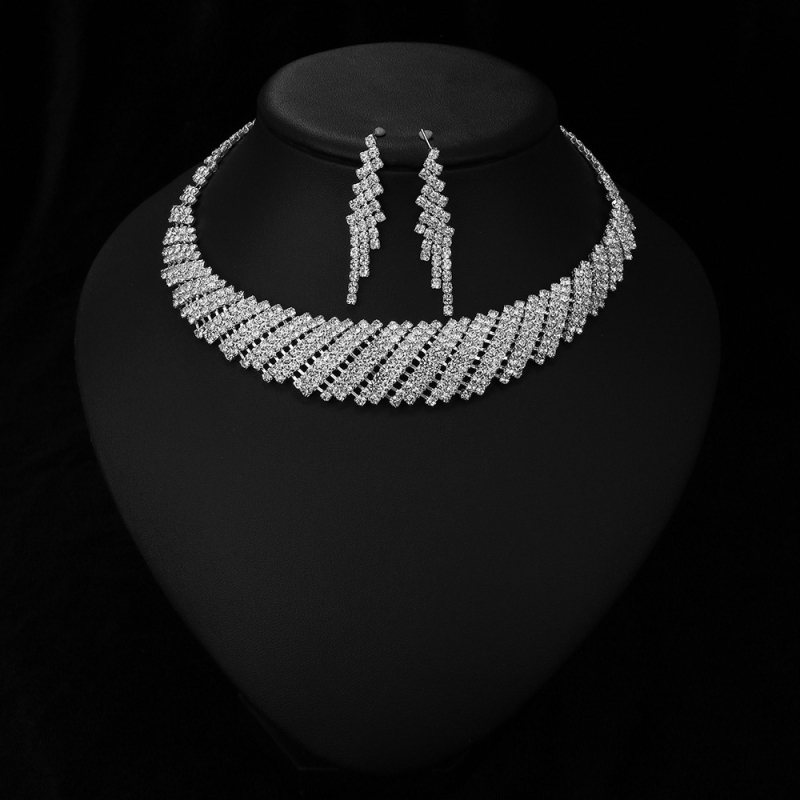 Set ogrlice i naušnica s rhinestones, claw chain lanac, elektroplatiranje, uzorak zvijezda/sunce i mjesec/kosmos, originalni dizajn, proljeće 2024, za žene