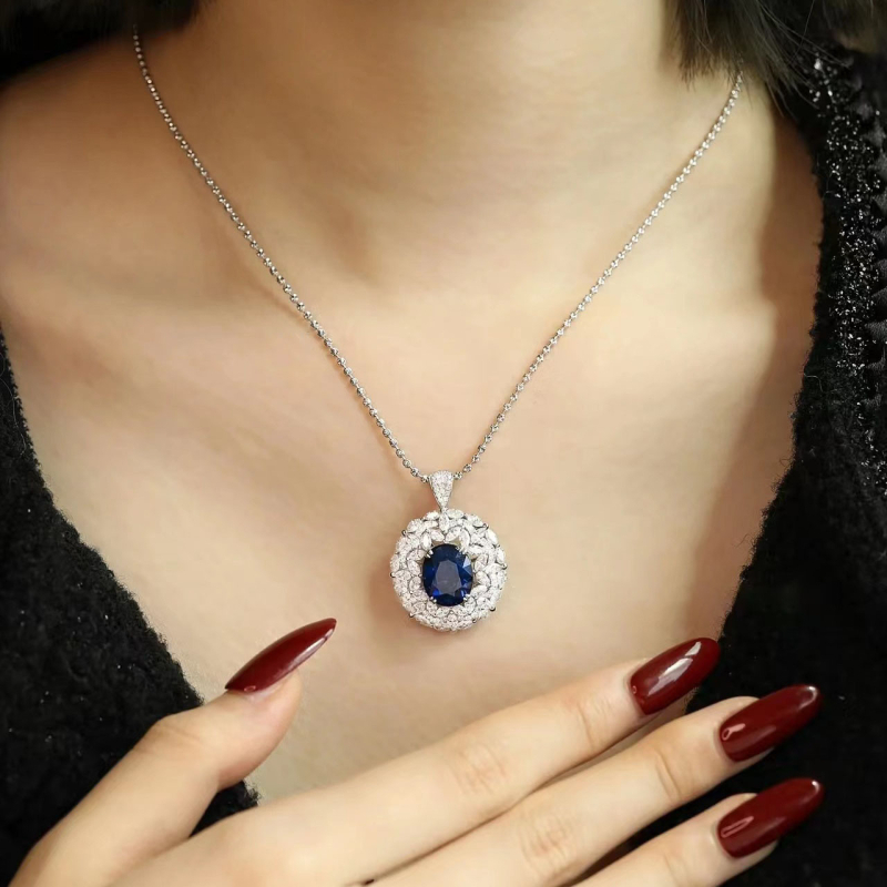 Set ogrlice i narukvice s umetkom od kamenja, bakar, elektroplatina, kuglični lanac