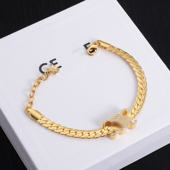 Arc de Triomphe set ogrlice i narukvice, bakrena osnova, mosazni privjesak, Twist lanac, za žene, proljeće 2024