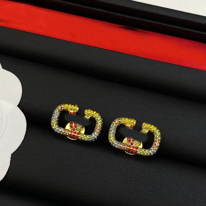 Set V-oblikovanih rhinestones naušnica – uključuje naušnice + ogrlicu + nakit za ruku; bakar s elektroplatom; standardni lanac; proljeće 2024; za žene