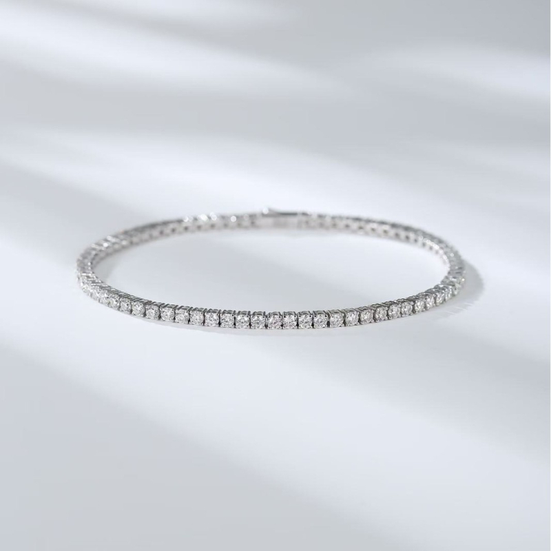 Prsten od srebra 925 s moisanitom, geometrijski dizajn, Yuhan Jewelry, za žene