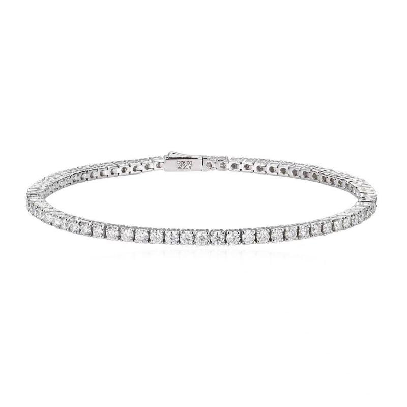 Prsten od srebra 925 s moisanitom, geometrijski dizajn, Yuhan Jewelry, za žene