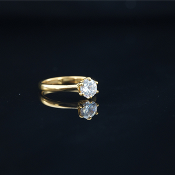 Prsten od titan čelika s moissanitom, geometrijski retro stil, Seiko završna obrada