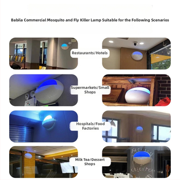 Стенно монтирана лампа за комари с лепяща уловка, UV лампа, ABS корпус, обхват 61 м²+, 1 година гаранция