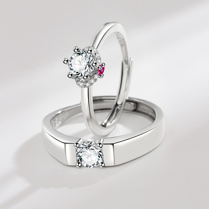 Ge Lin réz gyűrű pároknak, geometriai dizájn, galvanizált bevonat