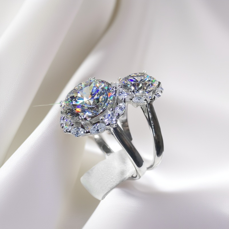 Geometriai réz gyűrű gyémántkezeléssel – Golden Double Happiness márka, női stílus