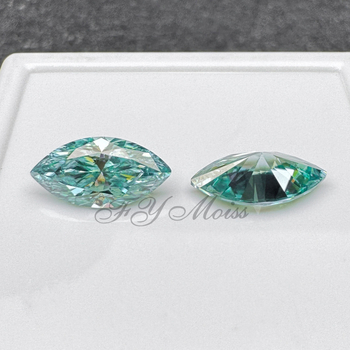 Moissanit drágakő – ívelt marquise alak (ló szem), tisztaság VVS, vágás, mesterséges eredet