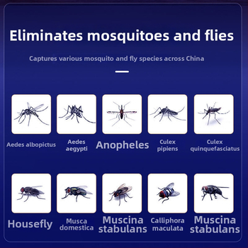 Стенна лампа за комари със залепваща уловка, LED, захранване от контакт, ABS корпус, обхват 41–60 м²
