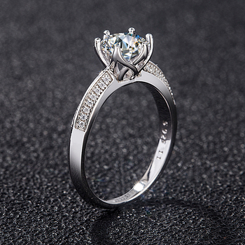 Unisex réz gyűrű ezüst bevonattal és cirkóniával, geometrikus dizájn, elektrolitikus bevonat, állítható nyitott gyűrű