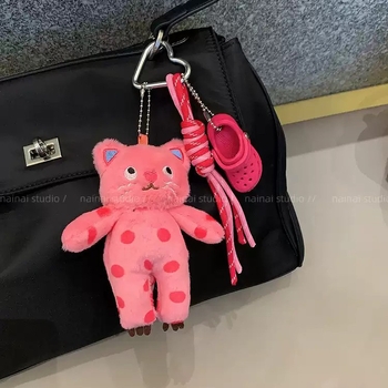 Plišani privjesak za ključeve s mačkom — sladak stil, mini figurica lutke, brend Easy to Rise