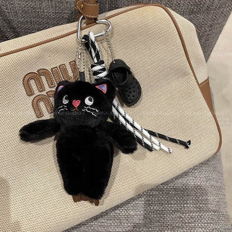 Plišani privjesak za ključeve s mačkom — sladak stil, mini figurica lutke, brend Easy to Rise