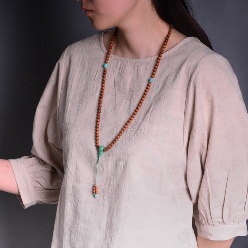 Narukvica od sandalovine s 108 Buddha perlama, aromatsko drvo, unisex