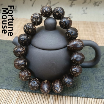 Ručni narukvica od Bodhi sjemenki s Buddha perlama, motiv bogatstva u ljubičasto-zlatnoj boji, unisex za parove