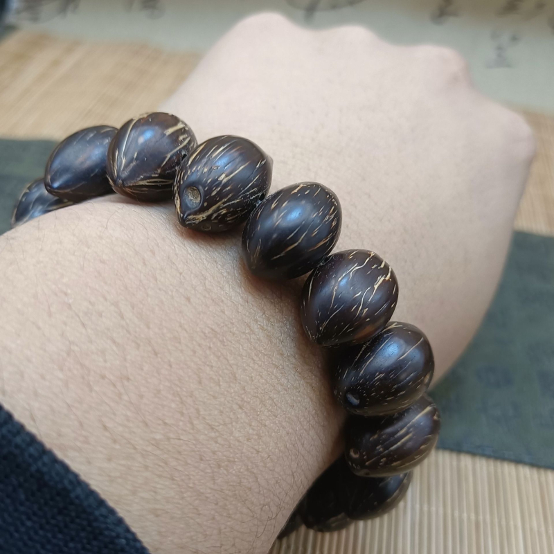 Ručni narukvica od Bodhi sjemenki s Buddha perlama, motiv bogatstva u ljubičasto-zlatnoj boji, unisex za parove