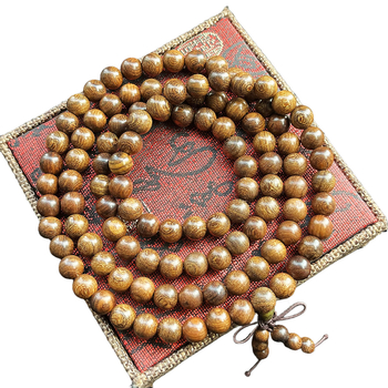 Narukvica s budističkim perlama od sandalovog drveta (Etnički stil; Unisex; 108 perli; Geometrijski oblik)