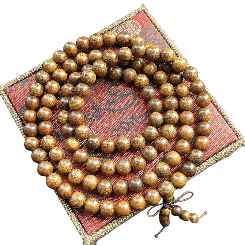 Narukvica s budističkim perlama od sandalovog drveta (Etnički stil; Unisex; 108 perli; Geometrijski oblik)