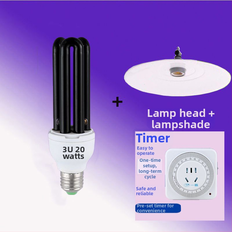 Lauko elektrinė vabzdžių gaudyklė su lempute (10 m² aprėptis; rankinis elektrinis šokas; be įmontuotos baterijos)