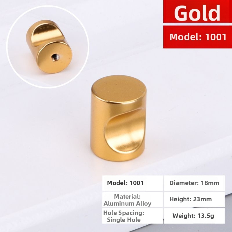 Skapja/atvilktnes rokturis, apaļš, ar vienu caurumu, no alumīnija sakausējuma, matēts virsmas