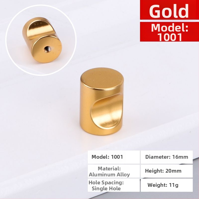 Skapja/atvilktnes rokturis, apaļš, ar vienu caurumu, no alumīnija sakausējuma, matēts virsmas