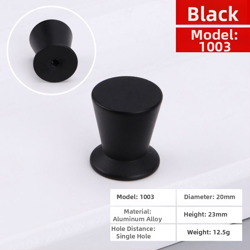 Skapja/atvilktnes rokturis, apaļš, ar vienu caurumu, no alumīnija sakausējuma, matēts virsmas