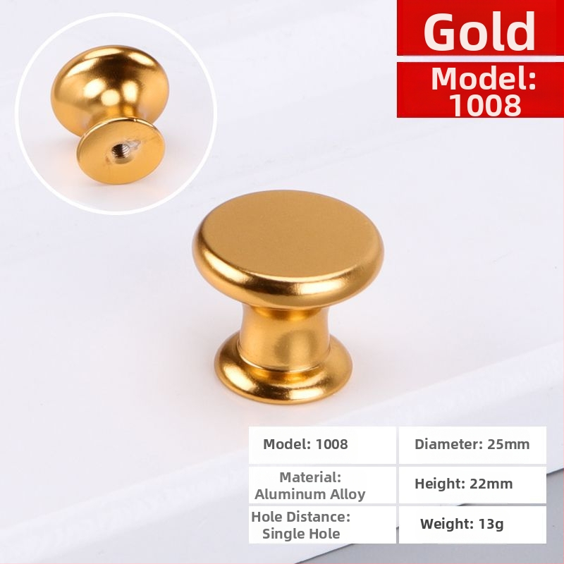 Skapja/atvilktnes rokturis, apaļš, ar vienu caurumu, no alumīnija sakausējuma, matēts virsmas