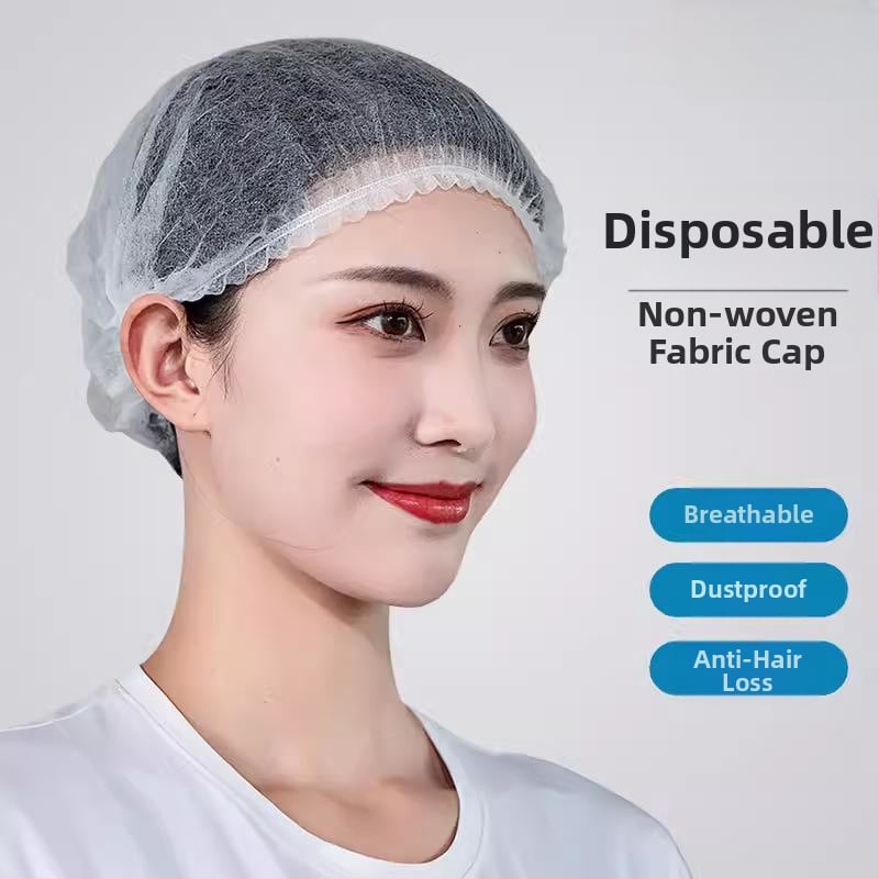 Μιας χρήσης καπέλο μαγειρείου από μη υφαντό ύφασμα, αναπνεύσιμο, υγιεινό, μονόχρωμο, μινιμαλιστικό στυλ