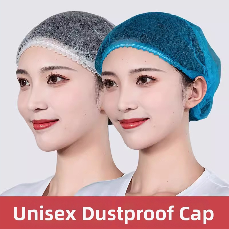 Μιας χρήσης καπέλο μαγειρείου από μη υφαντό ύφασμα, αναπνεύσιμο, υγιεινό, μονόχρωμο, μινιμαλιστικό στυλ