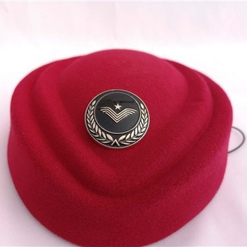 Καπέλο αεροσυνοδού – φελτ από μαλλί, μονοχρωμικός σχεδιασμός, κομψός θόλος, δυνατότητα εκτύπωσης λογότυπου