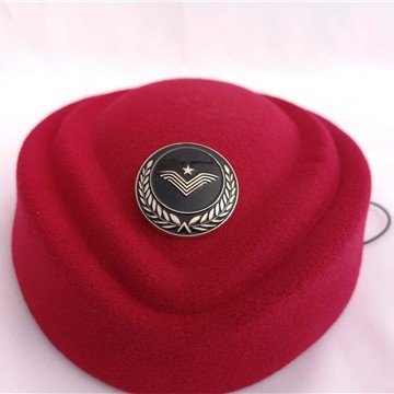 Καπέλο αεροσυνοδού – φελτ από μαλλί, μονοχρωμικός σχεδιασμός, κομψός θόλος, δυνατότητα εκτύπωσης λογότυπου