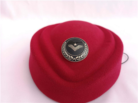 Καπέλο αεροσυνοδού – φελτ από μαλλί, μονοχρωμικός σχεδιασμός, κομψός θόλος, δυνατότητα εκτύπωσης λογότυπου