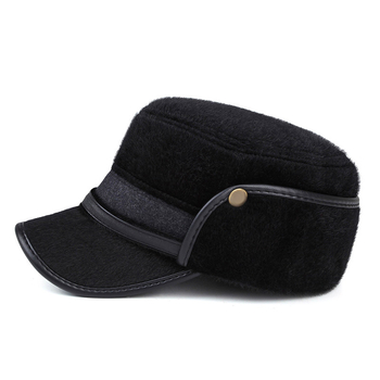 Ploška kapa od dlake morskog lava, zimsku toplinu, korejski stil, tkanje strojem