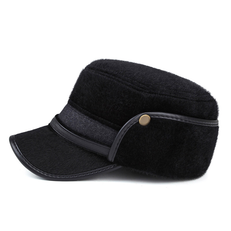 Ploška kapa od dlake morskog lava, zimsku toplinu, korejski stil, tkanje strojem