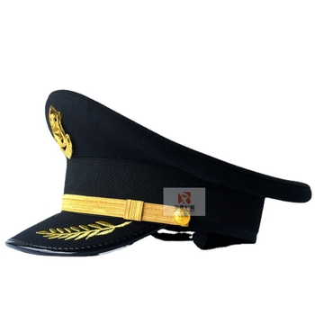 Uniszex repülő kapitány sapka, pamut twill, nagy karimával, hímzett logó