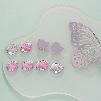 DIY dodaci za nakit, akril, ekološki, ravna baza mačje glave, jesen 2024 izdanje