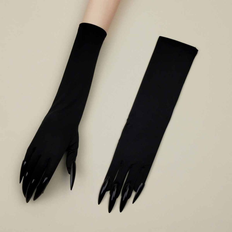 Halloween kandže rukavice s dugim noktima (Materijal: tkanina; Stil: prstne rukavice; Monohromatski uzorak; Obrada: mat; Spol: Unisex)