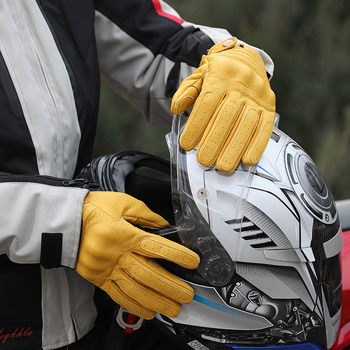 Motociklističke rukavice – Unisex, teleća koža, Harley Retro stil, sve sezone, protuklizne za vožnju na otvorenom