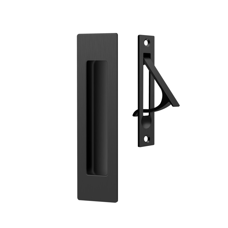 Kišeninių durų rankena — Nerūdijantis plienas, elektroplatuotas paviršius, Modernus minimalistinis stilius, tinka kišeninėms, įmontuotoms ir medinėms durims