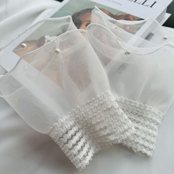 Mežģīņu viltus piedurknes sievietēm, īsas rokas locītavām, tīkla mežģīne, ziedu raksts, pirkstu daļas cimdi, saules aizsardzība, vasara un rudens