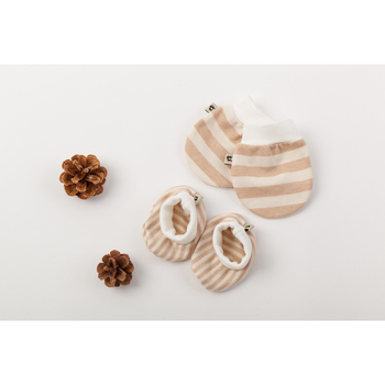 Комплект бебешки ръкавици и чорапки - всесезонен чист памук, дишащи, защита за новородено, марка COTTONSKY, персонализируем