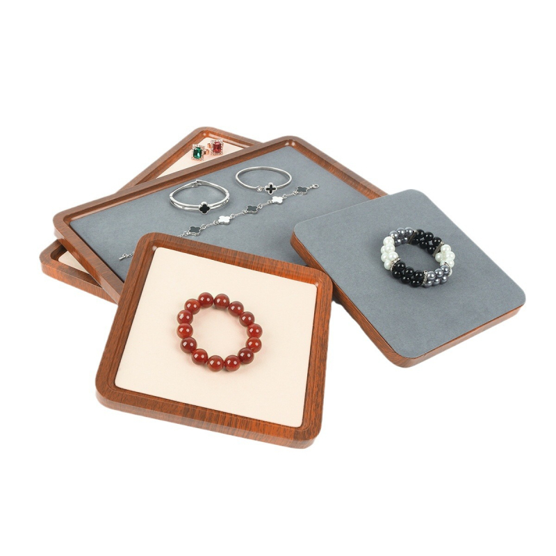 Ékszerek kiállítására szolgáló fa tálca, egyszintes, művészi stílus, összeszerelés
