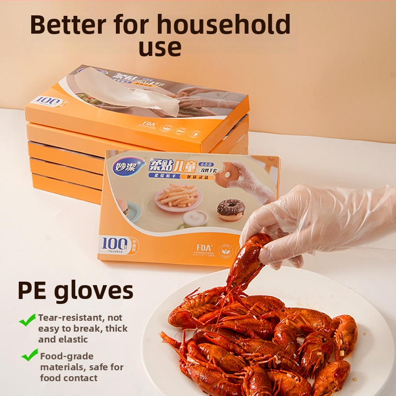 Vienreizējās PE cimdi - biezināti, caurspīdīgi